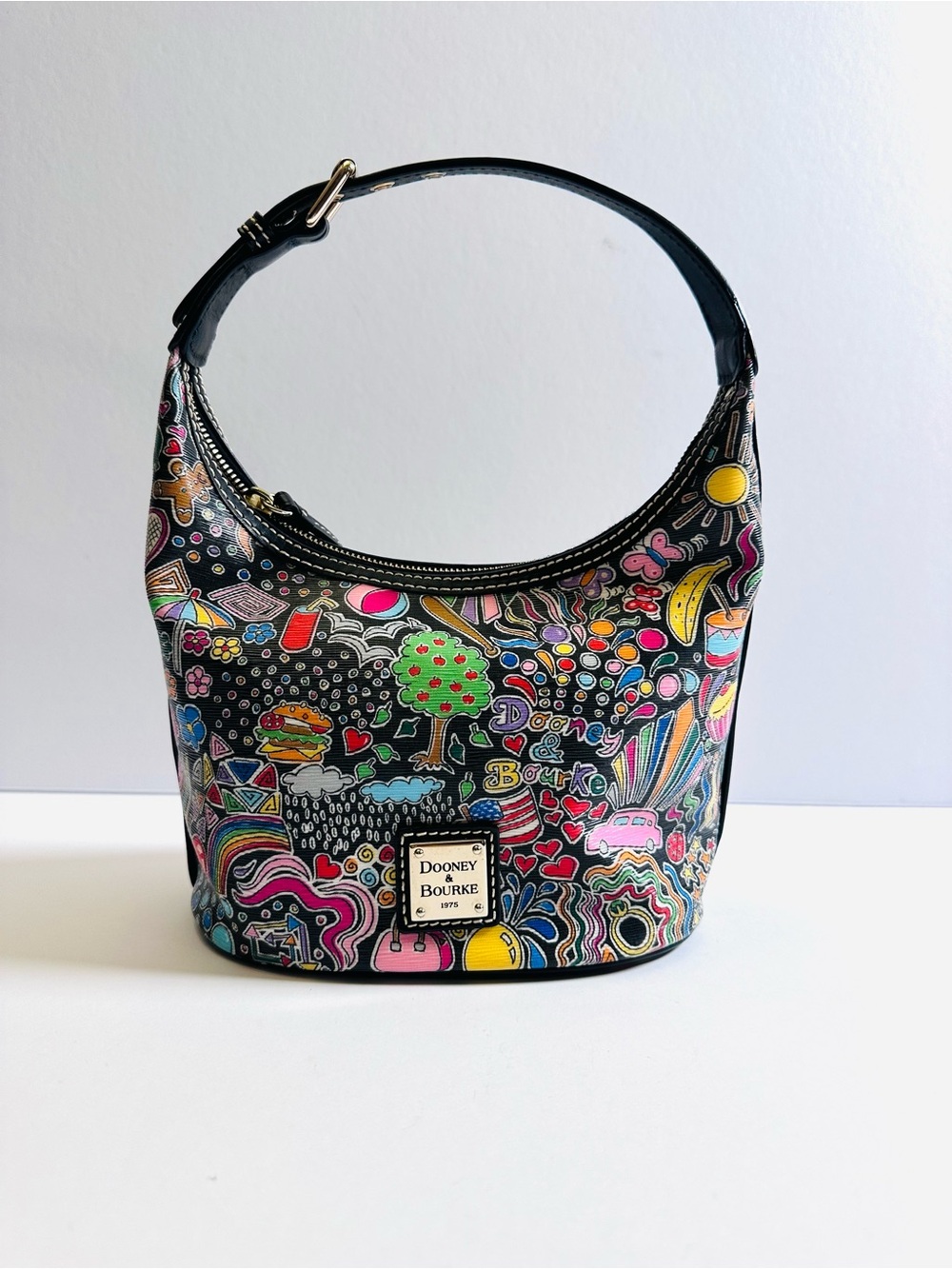 🌈 DOONEY DOODLE BAG — Colorful Small Kiley Hobo Bag/Shoulder bag/Preowned